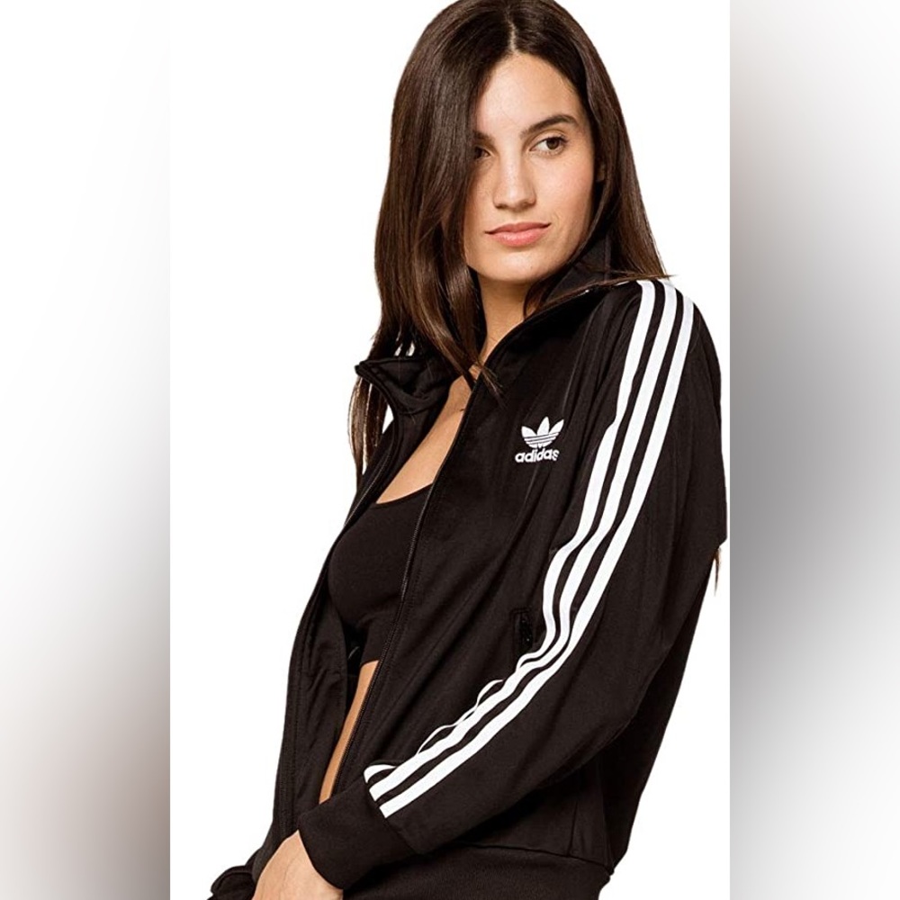 NWOT black Adidas track jacket size XS